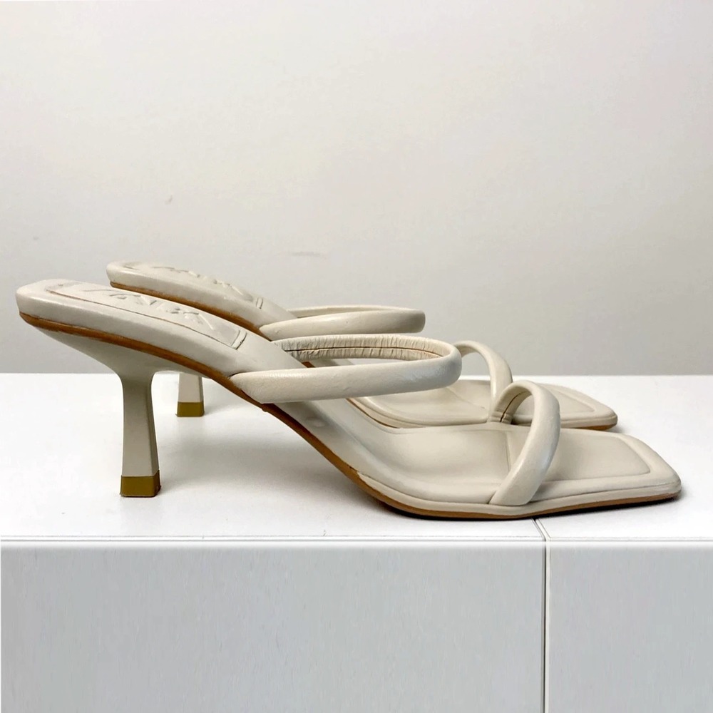 Zara Leather Strap Heel Sandals Brand New Women Size 6.5‎